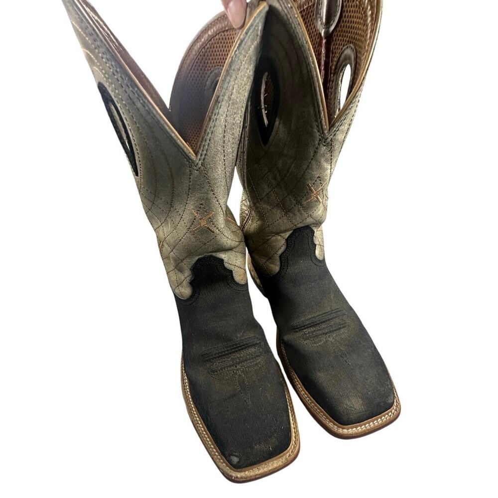 Twisted X Men 10.5 D Alloy Safety Toe Work Boots CellStretch Western Leather